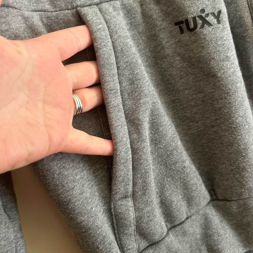 Tuxy Suit One Piece Sweatshirt Hoodie & Pants Jumpsuit  Loungwear Gray Men's S - Picture 5 of 10
